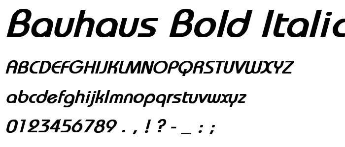 Bauhaus Bold Italic police